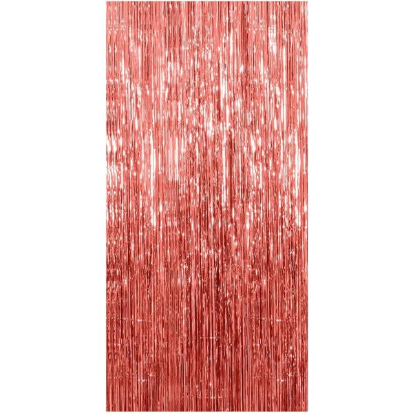Perdea Franjurata, Flippy, Model Decor Petrecere, pentru Fundal de Poze, Amenajare Colorata a Petrecerii, Dimensiune 100x200 cm, Rose Gold