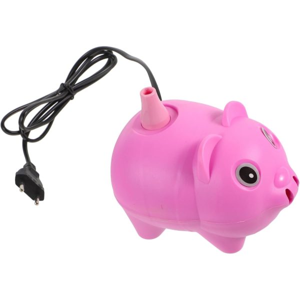 Pompa Electrica Pentru Umflat Baloane, 380 W, din Plastic, Model Porc, Roz