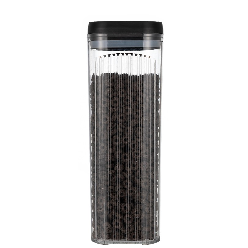Cutie de Depozitare Alimente, Flippy, tip Container, 3.7L, Recipiente pentru Cereale in Bucatarie,  Transparente cu Capac Negru