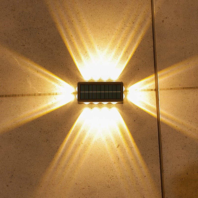 Lampa Solara, Flippy, 8+4 LED, Lumina Alba/Calda, din ABS+PC, 8 x 17.7 x 3.7 cm, Negru