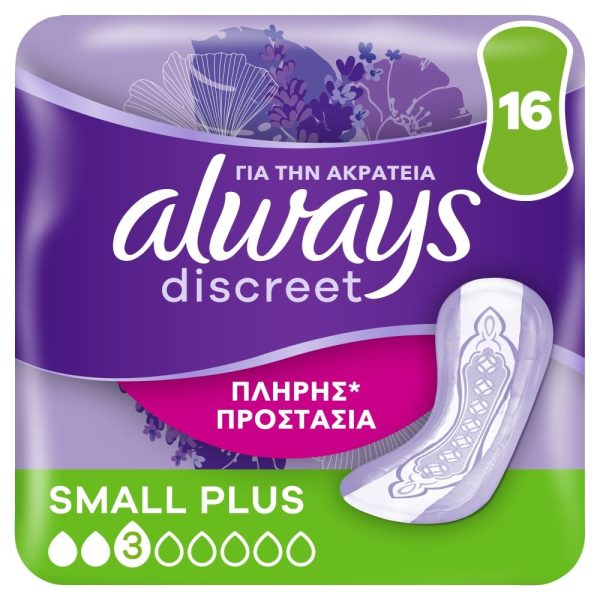 Absorbante, Always Discreet, Incontinenta 16 buc Small plus