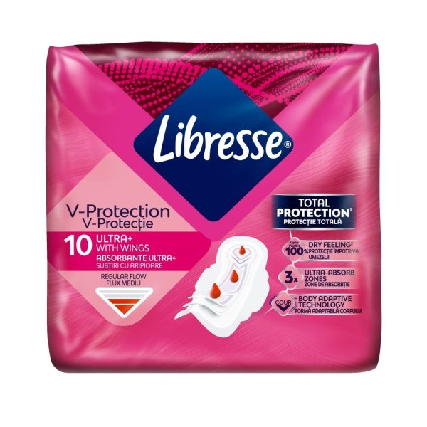 Absorbante, Libresse, 10 buc Ultra, With Wings