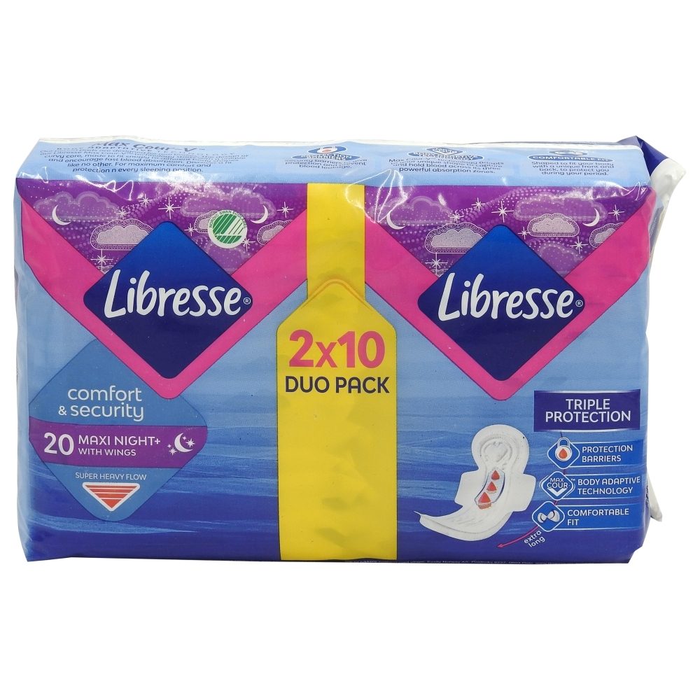 Absorbante, Libresse, 20 buc Maxi Goodnight Wings