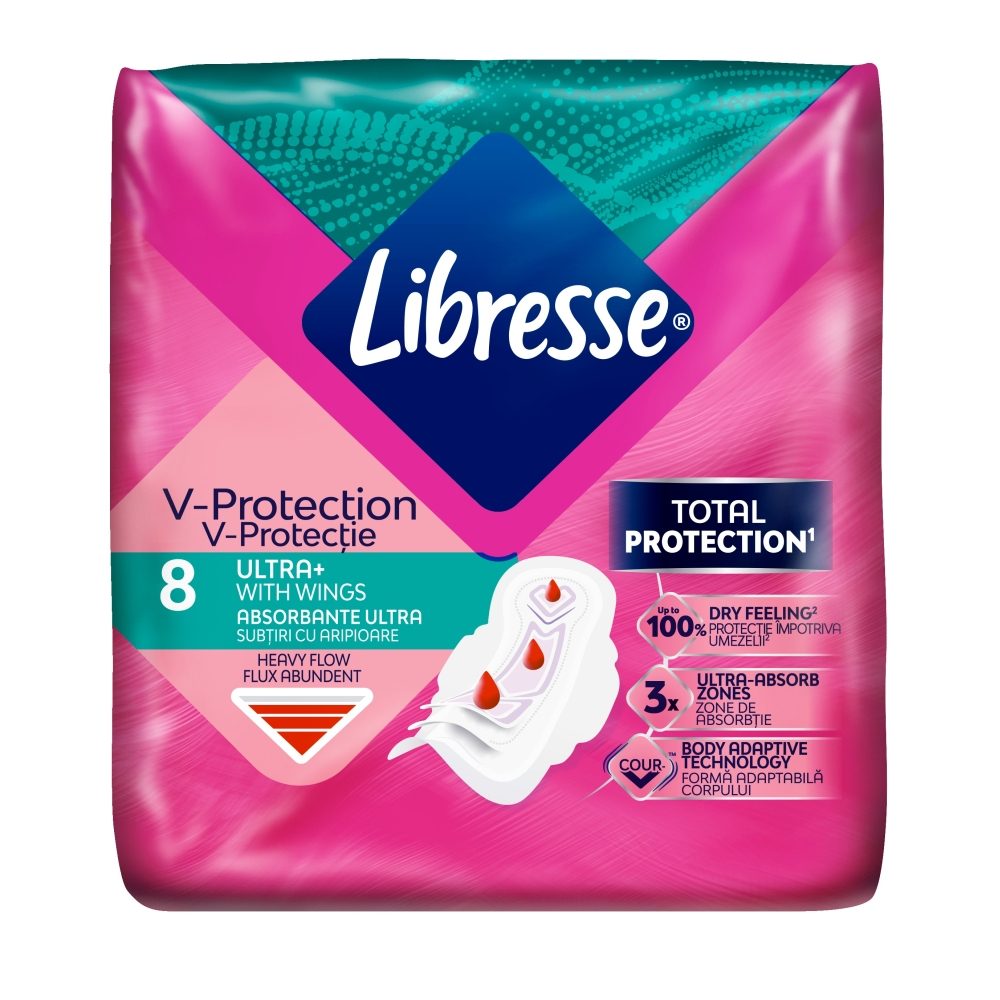 Absorbante, Libresse, 8 buc Ultra Long Wings