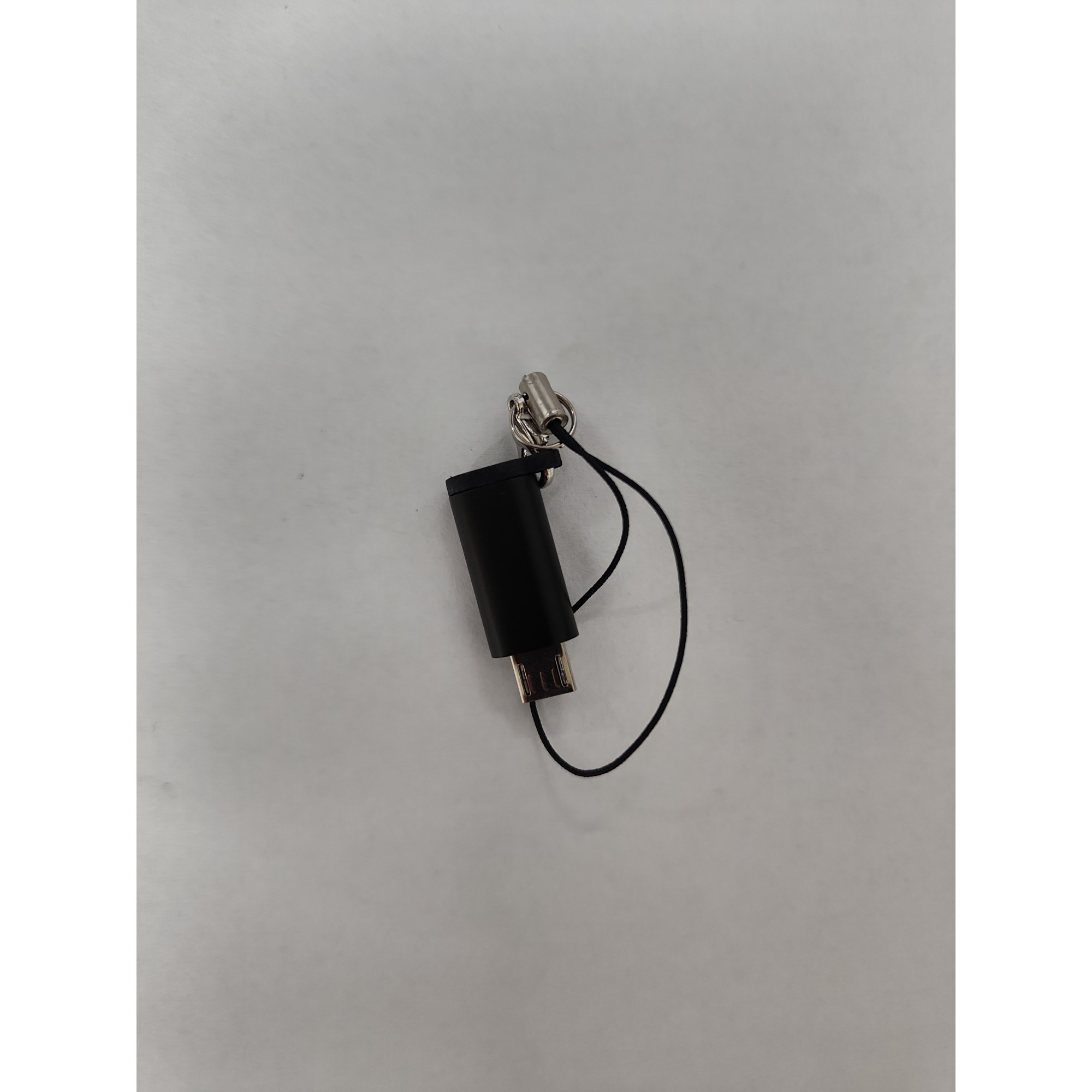 Adaptor micro USB (mama) to Type-C(tata) cu Agatatoare Breloc inclusa, Negru - Image 3