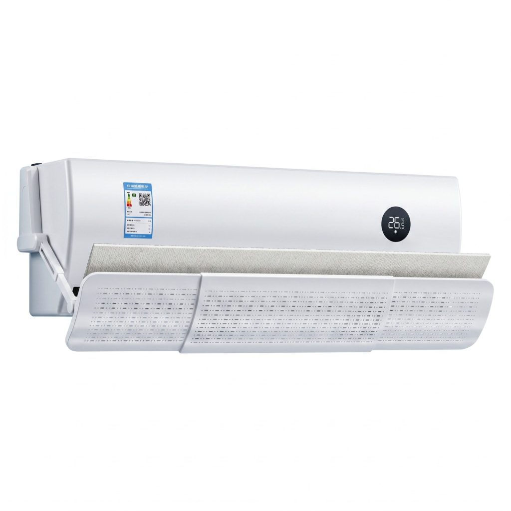 Deflector pentru Aer Conditionat, Flippy, Model Standard, Universal, Ajustabil la 180 Grade, pentru Aer Rece si Cald, Alb