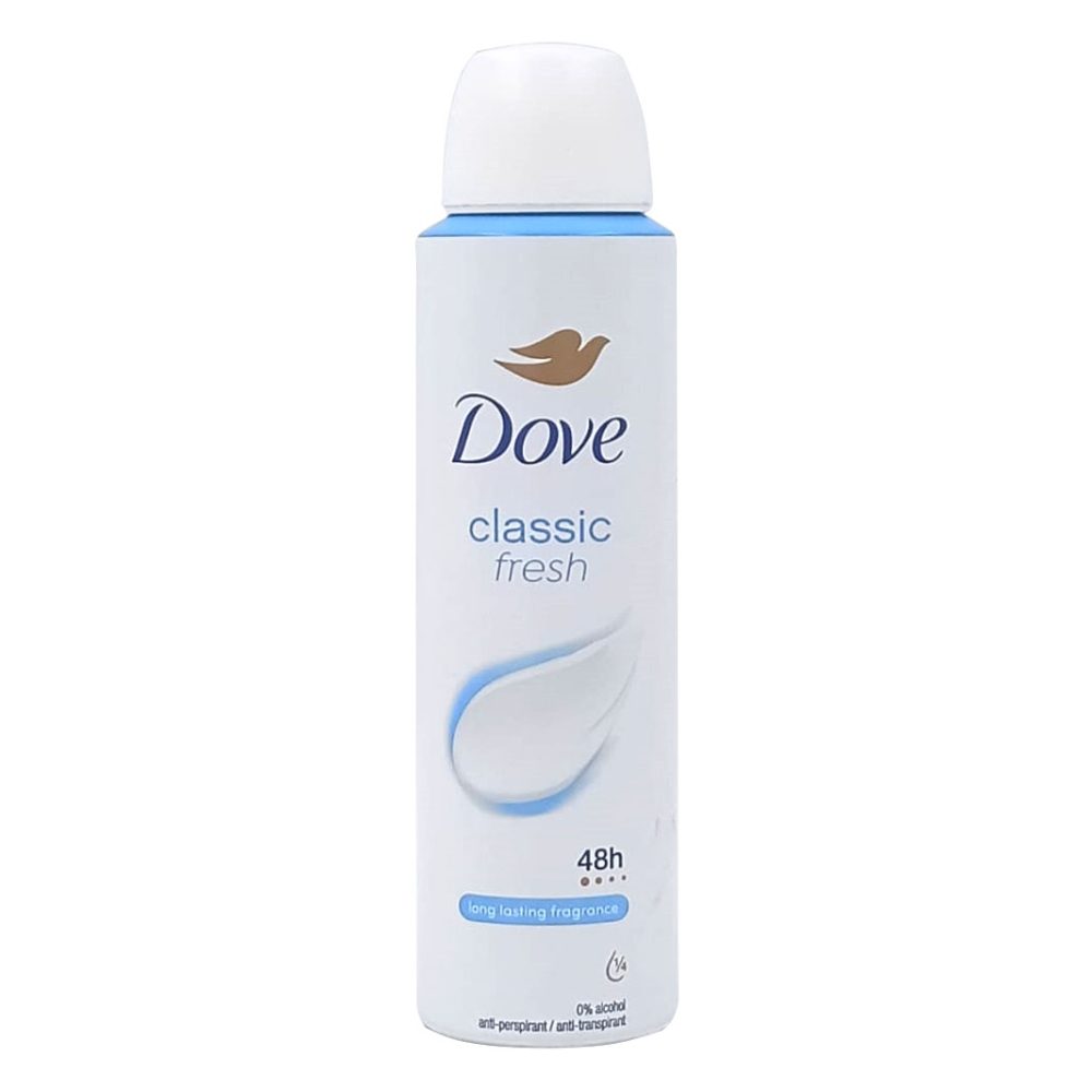 Antiperspirant Deodorant, Dove, for Women, 150 ml, Classic Fresh