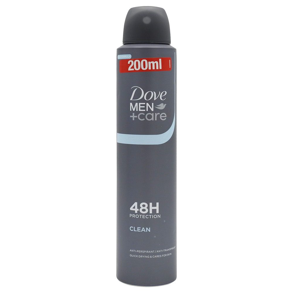 Antiperspirant Deodorant, Dove, 200 ml Men Care, Clean