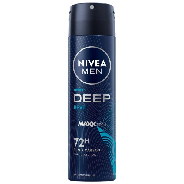 Antiperspirant Deodorant, Nivea, 150 ml Men Deep Black Carbon Beat 72H