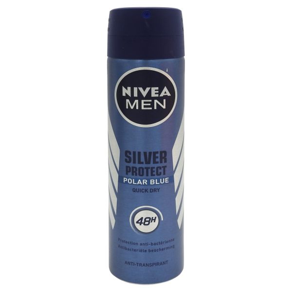 Antiperspirant Deodorant, Nivea, 150 ml Men Silver Protect Polar Blue