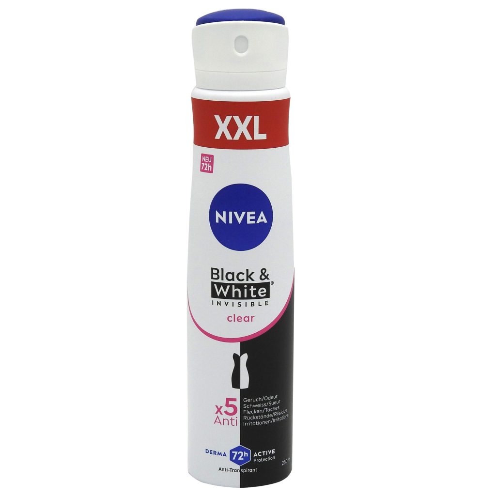 Antiperspirant Deodorant, Nivea, 250 ml Invisible Bw Clear