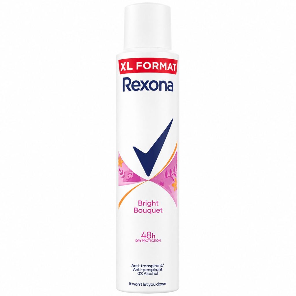 Antiperspirant Deodorant, Rexona, 200 ml, 48 h, Bright Bouquet, Formula Puternica