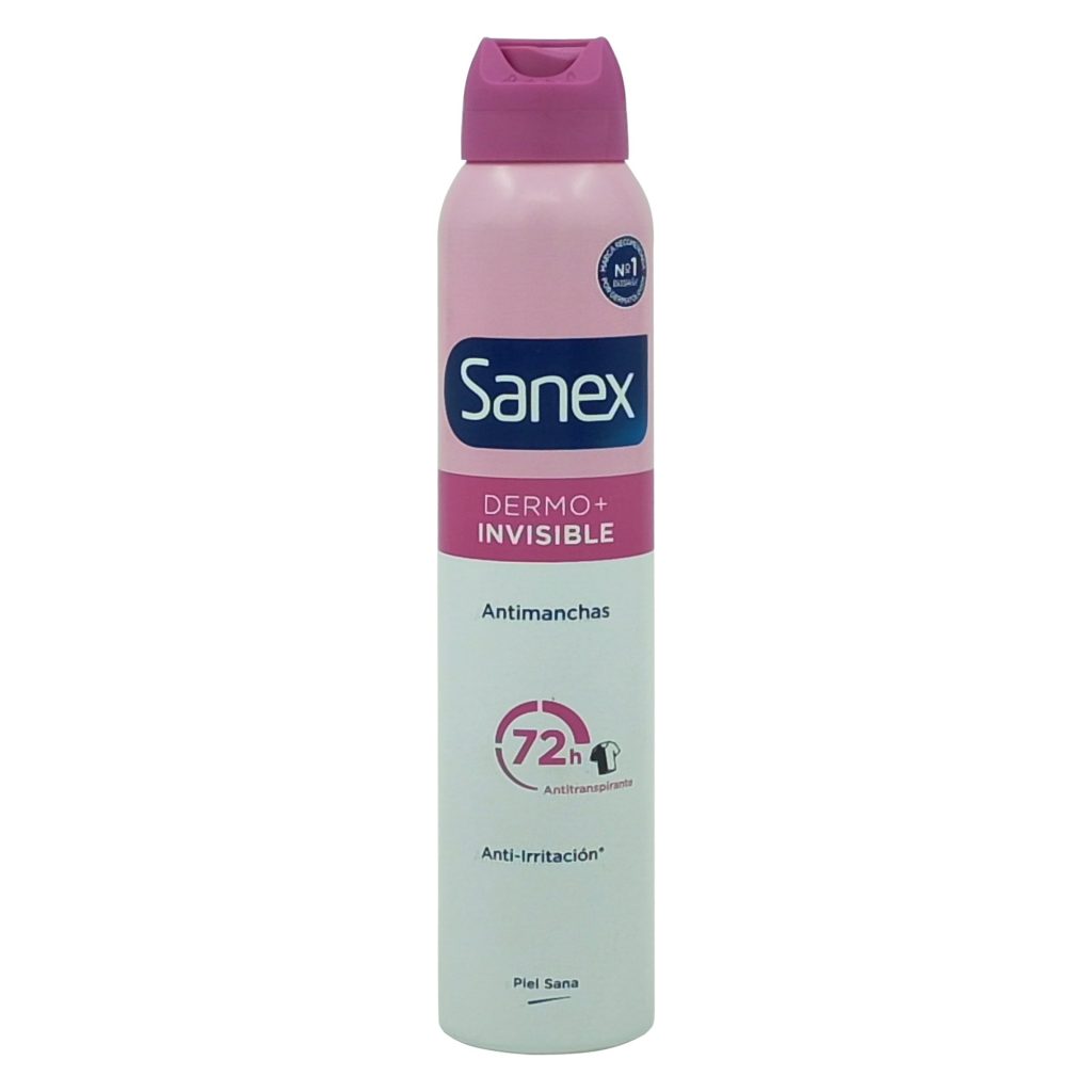 Antiperspirant Deodorant Spray, Sanex Dermo, 200 ml, Invisible cu Protectie 72 h