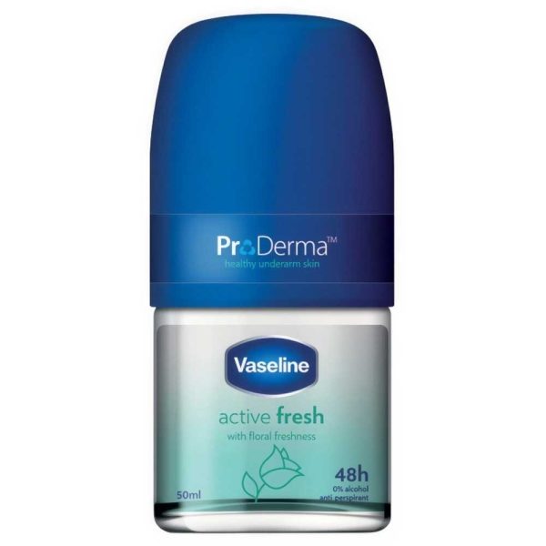Deodorant Antiperspirant Roll-On, Vaseline ProDerma, 50 ml, Active Fresh