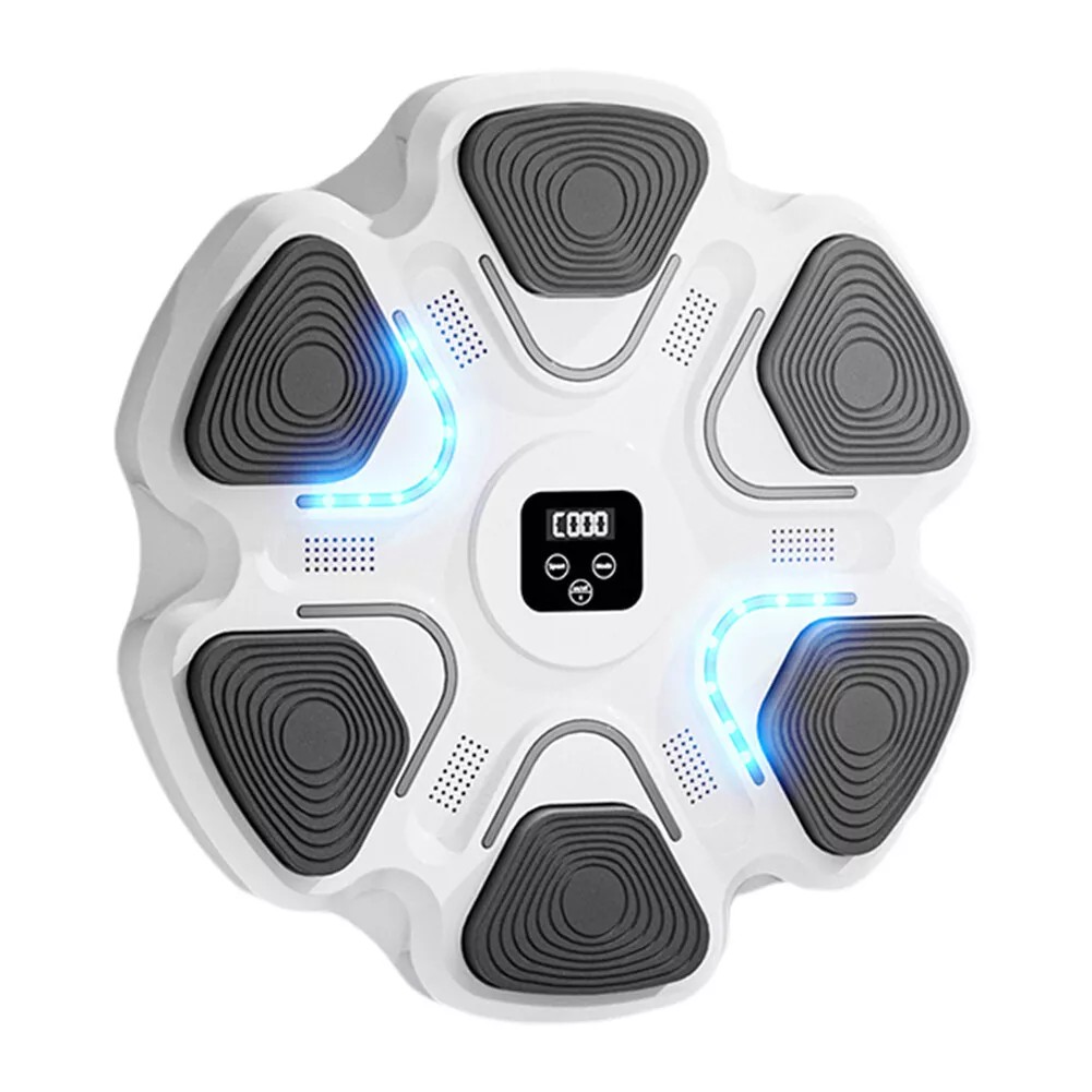 Aparat Box Cu Muzica, Montabil pe Perete, Flippy, Alb, Difuzor, Bluetooth, Iluminare LED, 38 x 27 x 32 cm, Manusi Incluse