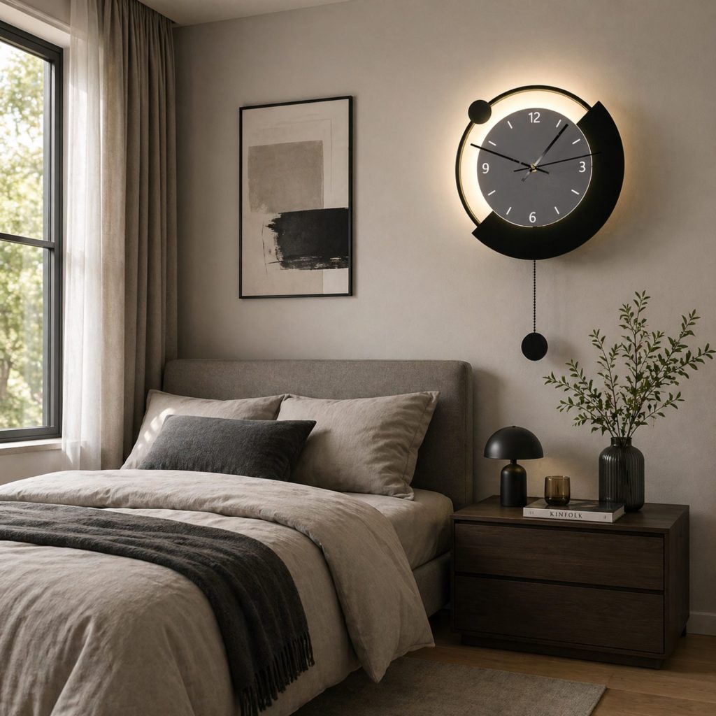 Aplica LED Decorativa ARC Ø30 cm Lumina Rece/Neutra/Calda Negru