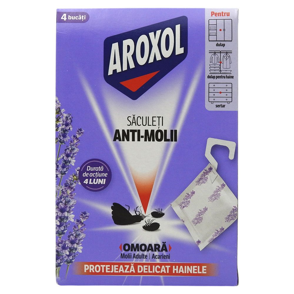 Aroxol Antimolii Saculet Lavanda 4 buc