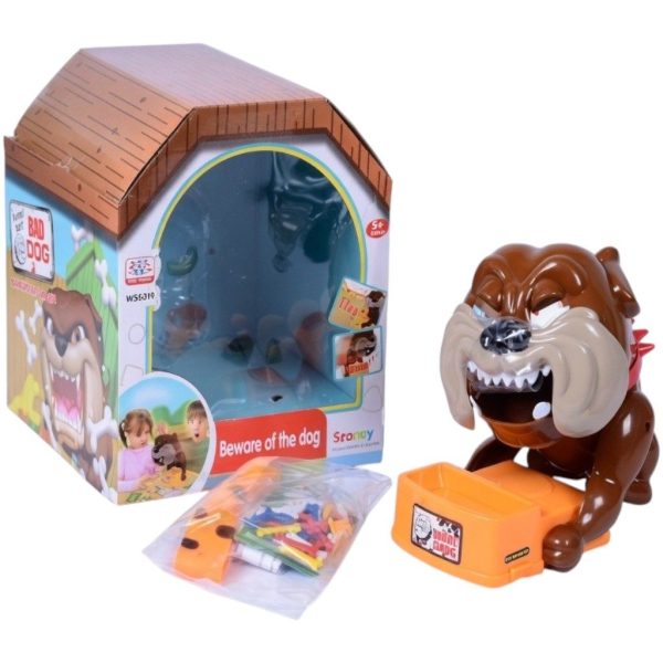 Atentie, Caine Rau! Joc Interactiv Cu Bulldog Si Accesorii Pentru Copii, Jucarie Amuzanta Cu Mecanism Surpriza Si Reactie Rapida, Joc De Masa Cu Suspans Pentru Familie Si Prieteni, Jucarie Distractiva Copii 3+ Ani, Multicolor