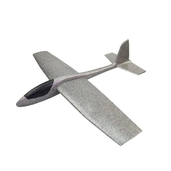 Avion Zburator, Flippy, Tip Planor, 83 cm Lungime, +3 Ani, din Polistiren, Aruncare 10 - 30 m, Gri