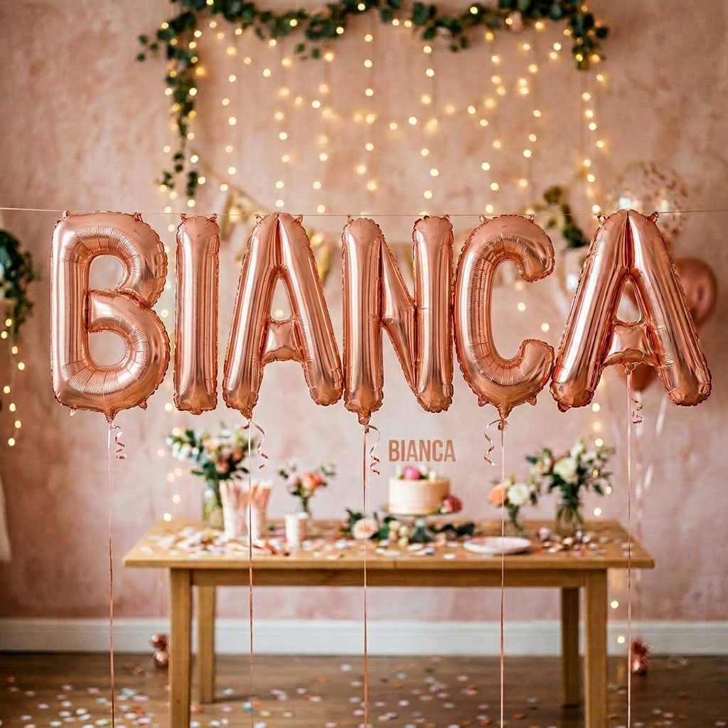 Baloane Folie Metalizate, Flippy, Set BIANCA, Heliu sau Aer, Pai inclus, 40 cm, Rose Gold