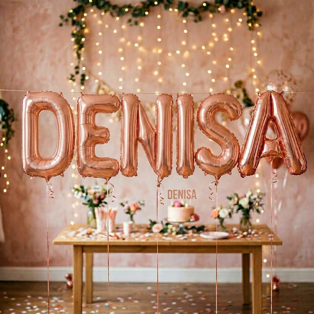 Baloane Folie Metalizate, Flippy, Set DENISA, Heliu sau Aer, Pai inclus, 40 cm, Rose Gold