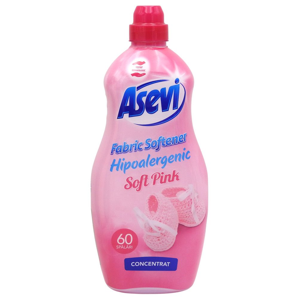 Balsam Concentrat pentru Rufe, Asevi, 1.5 L, Talco Rosa 60 spalari