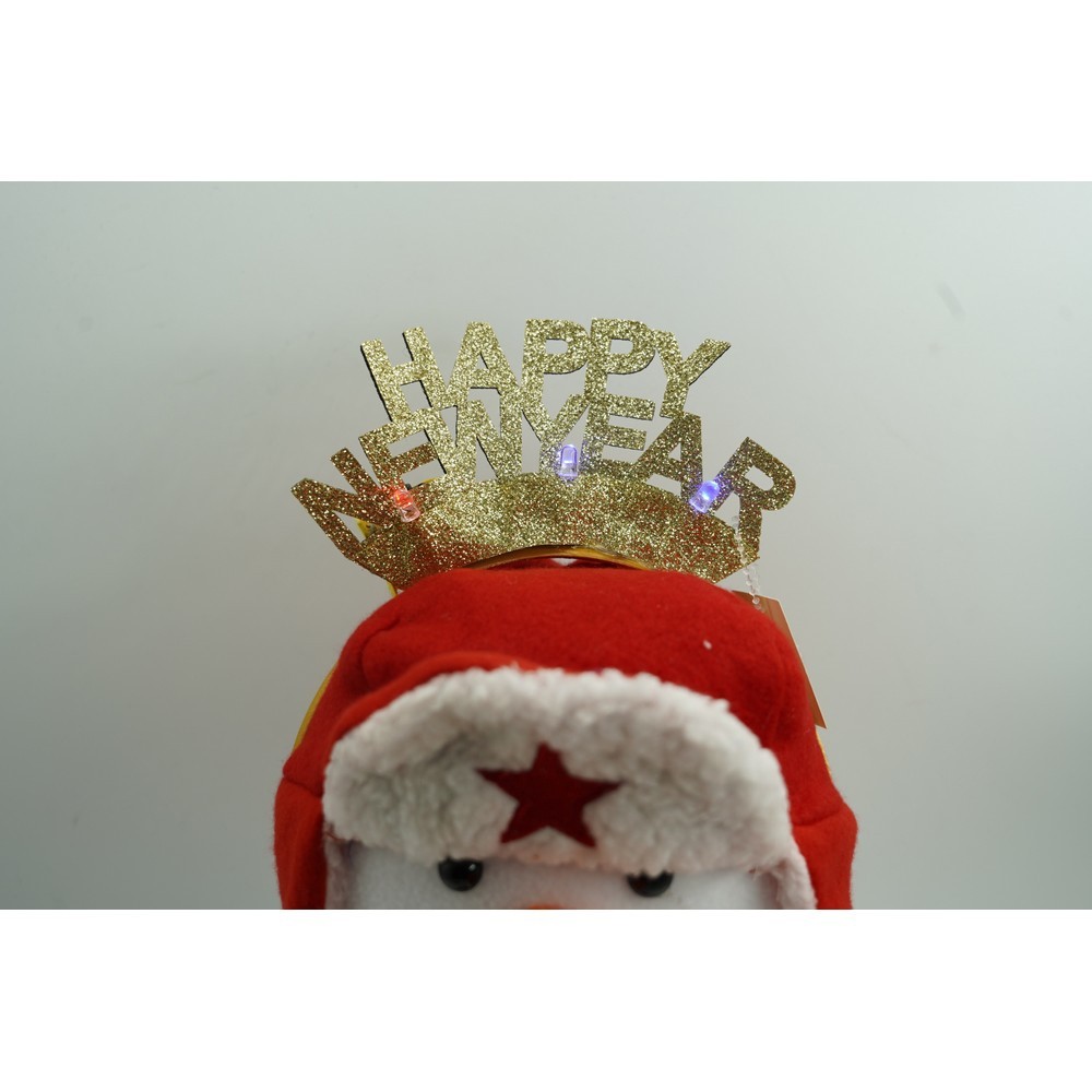 Bentita/cerc Happy Newyear, culoare auriu, marime standard, Flippy - Image 8