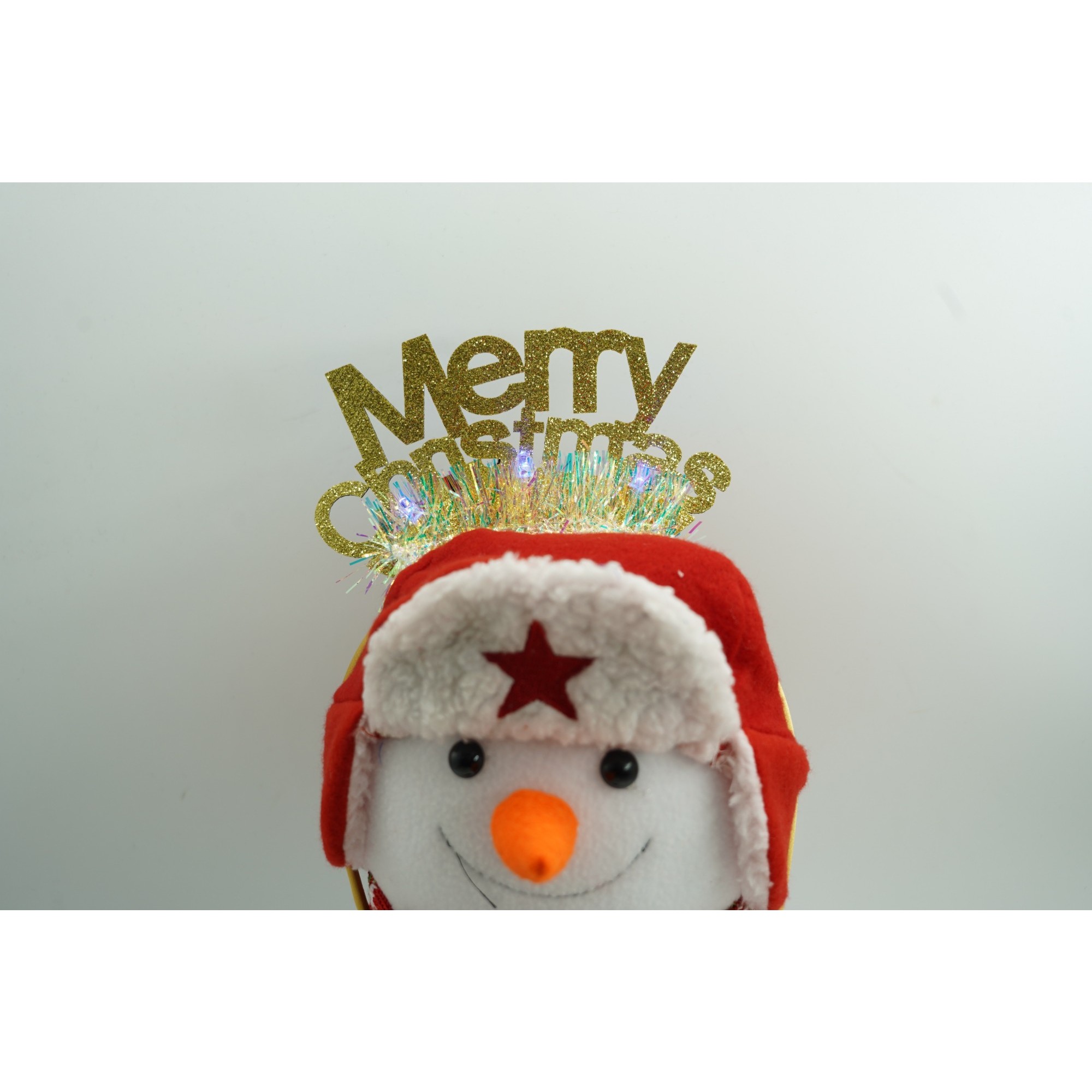 Bentita/cerc Mery Cristmas, culoare auriu cu beteala, marime standard, Flippy - Image 2