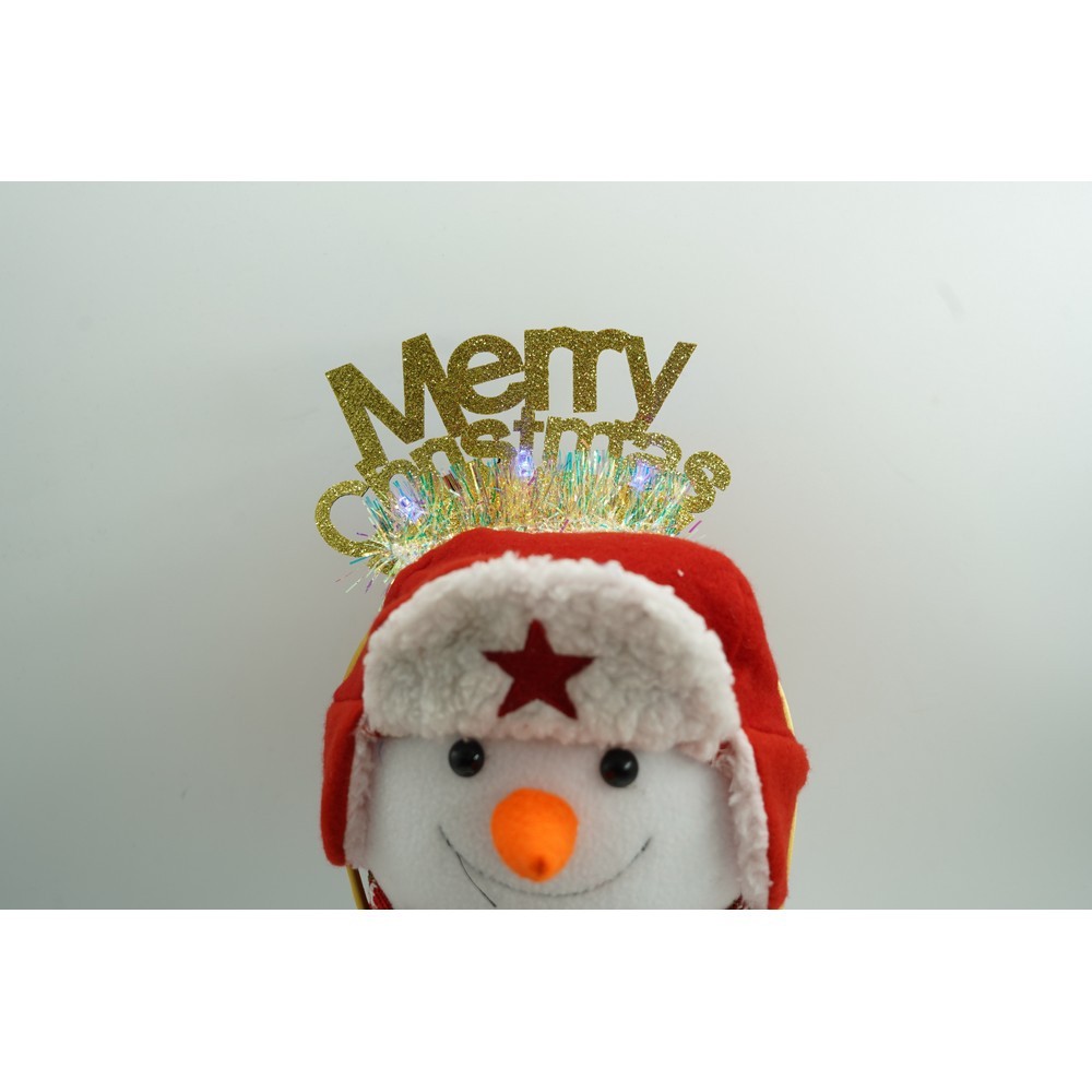 Bentita/cerc Mery Cristmas, culoare auriu cu beteala, marime standard, Flippy - Image 6