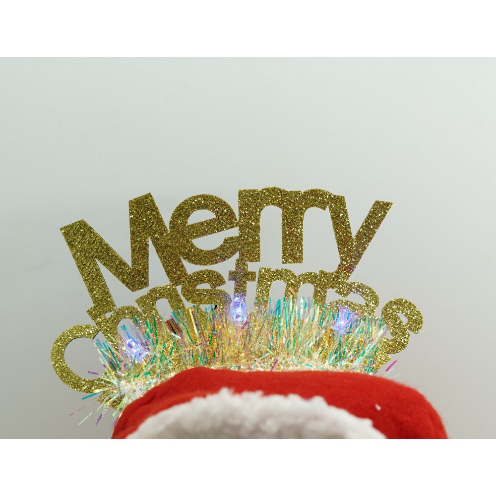 Bentita/cerc Mery Cristmas, culoare auriu cu beteala, marime standard, Flippy - Image 8