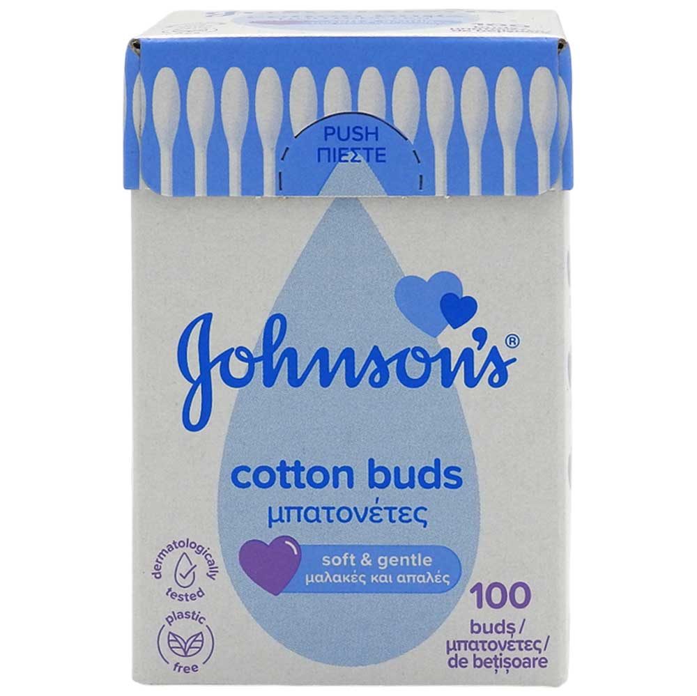 Betisoare, Johnsons, Urechi 100 buc Cutie Patrata Cotton