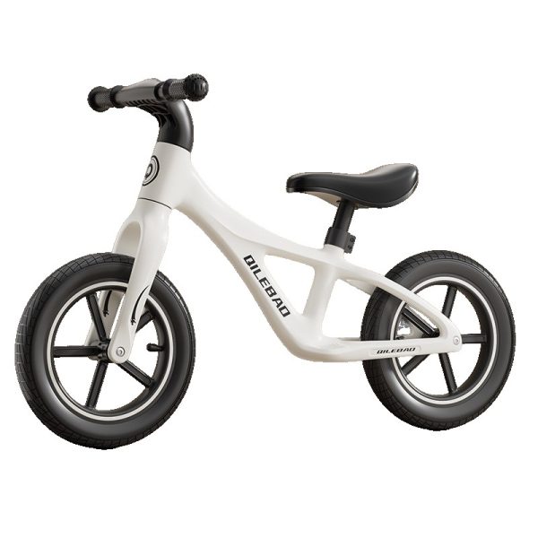 Bicicleta pentru Copii, Flippy, Fara Pedale, Pentru 2-6 Ani, 2 Roti Silentioase, Sa Reglabila 43 - 58 cm, din Plastic si Fibra de Sticla, 88 x 56 x 43 cm, Alb