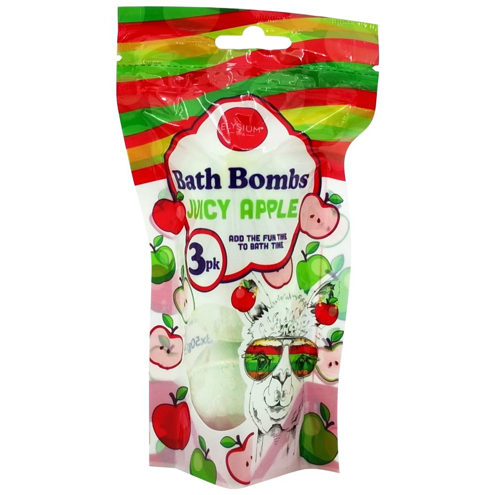 Bomba Efervescenta cu Sare de Baie, Elysium Spa, 3 X 50 g Juicy Apple