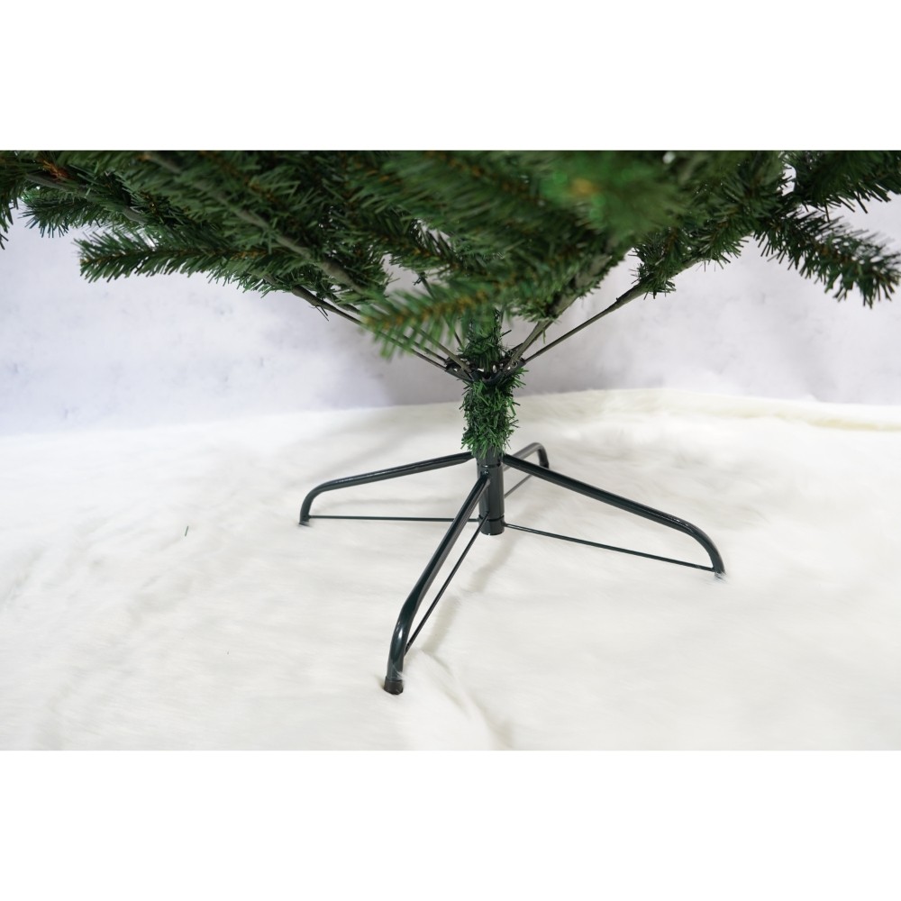 Brad artificial de Craciun, Decorat cu conuri de pin, pentru interior/exterior, inaltime 180 cm, 659 ramuri, Flippy, verde, suport metalic inclus - Image 4