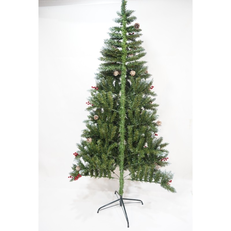 Brad Artificial de Craciun, Flippy, Sectionat pentru Perete/ Colt, 1.80 m inaltime, Verde, Decorat, Diametru Inferior 95 cm, Interior/ Exterior - Image 14