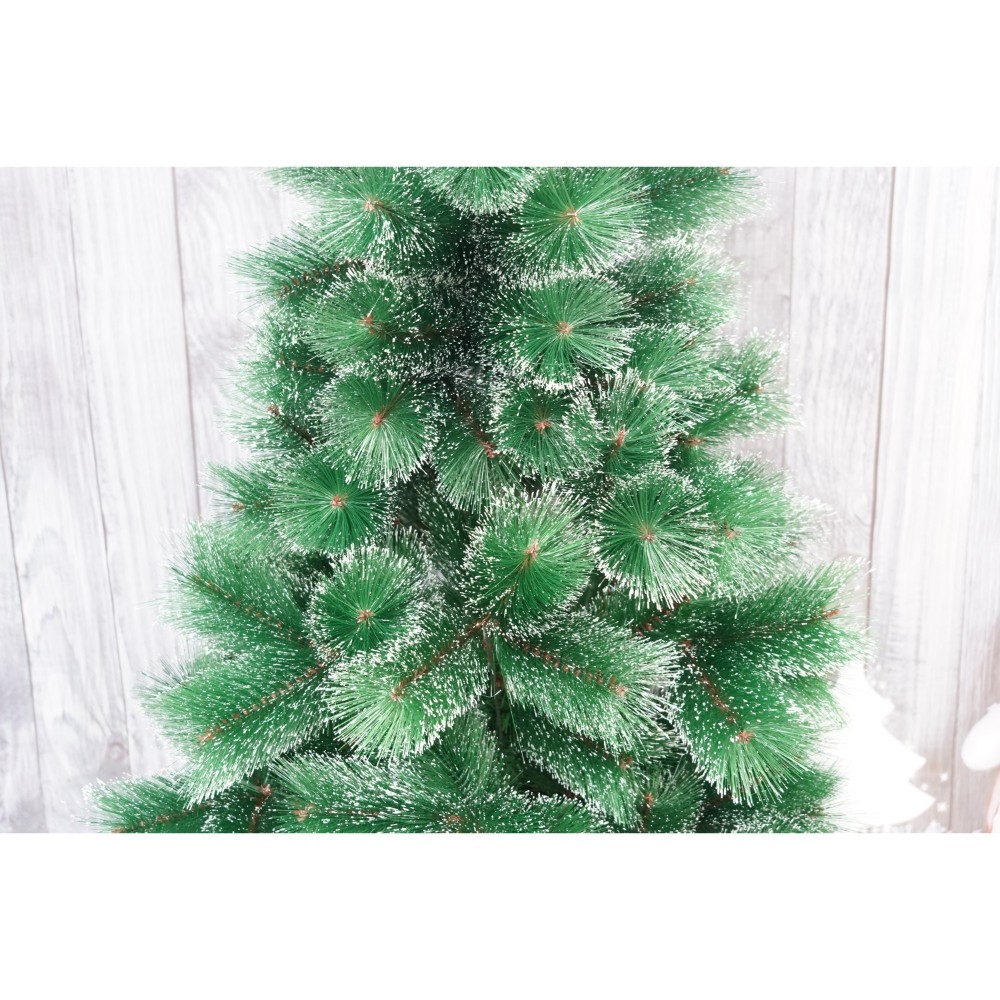 Brad artificial de Craciun tip pin nins, pentru interior/exterior, inaltime 180 cm, Flippy, verde, suport metalic inclus - Image 6