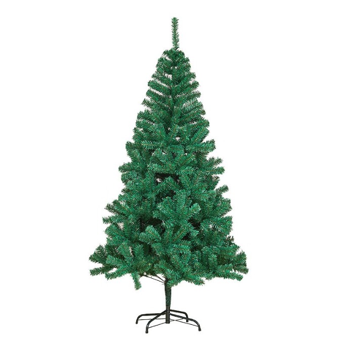 Brad de Craciun artificial cu suport inclus Flippy, 150 cm, 450 Ramuri Varfuri, Suport Clasic, Fara iluminare, utilizat pentru interior/exterior, Verde