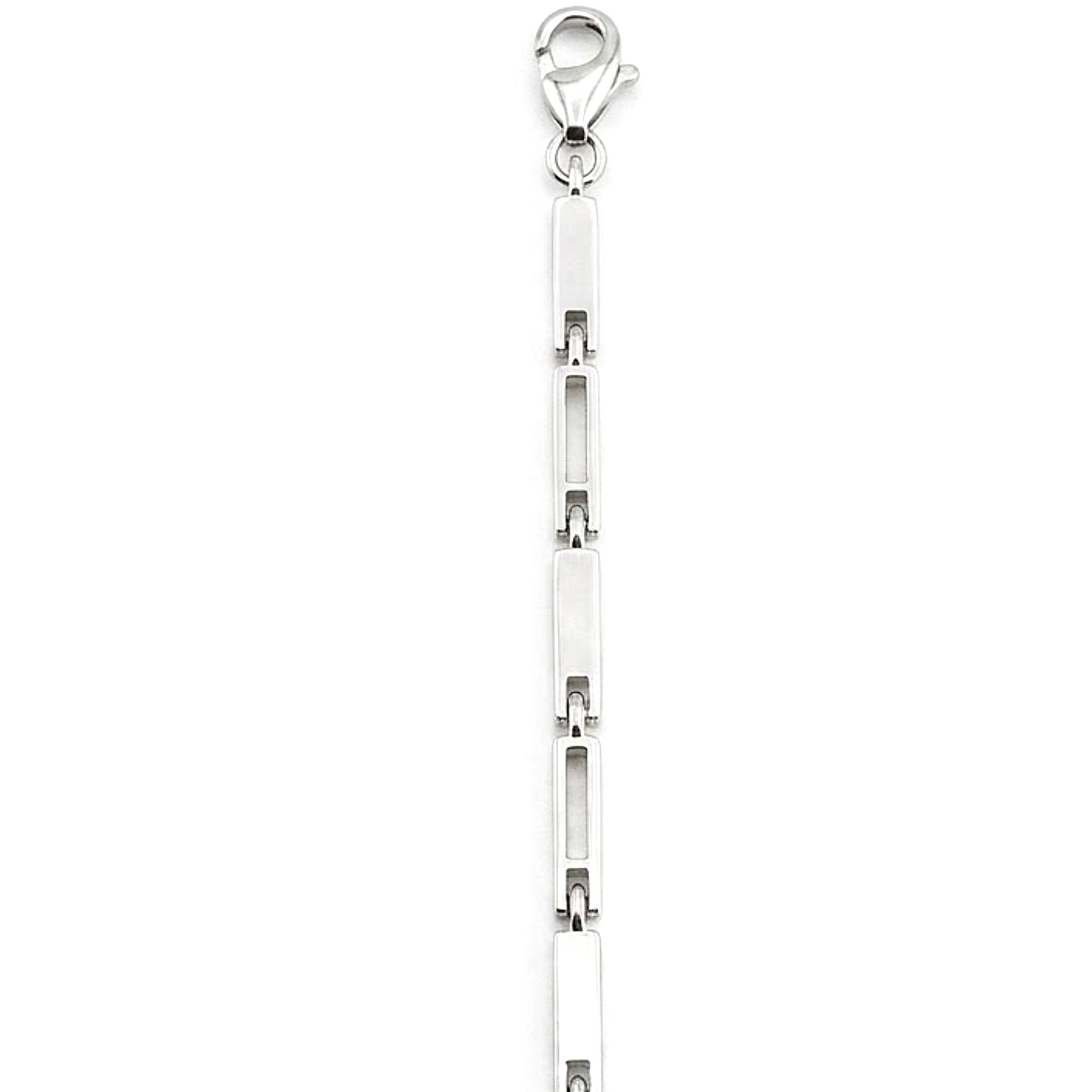 Bratara din Argint 925, Model Floarea Soarelui, Bratara cu Elemente Dreptunghiulare si Pietre Stralucitoare, Greutate 5.7 g, Argintiu - Image 7