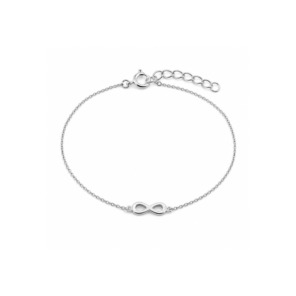 Brățară din Argint 925 pentru Femei, Jolie Silver, Model Infinit, 1.6 g, Lungime Reglabilă, Design Elegant și Delicat, Ideală pentru Purtare Zilnică, Argintiu