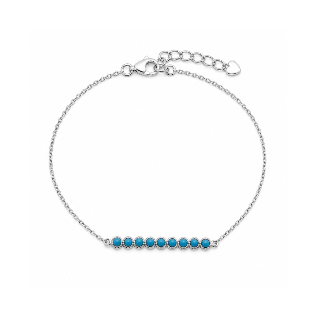 Bratara pentru Dame, Jolie Silver, Argint 925, Model Tenis cu 9 Pietre, Ajustabila, 2.1 gr, Argintiu