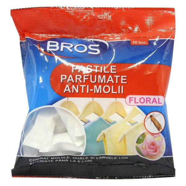 Bros Pastile Parfumate Antimolii 20 buc Floral 079