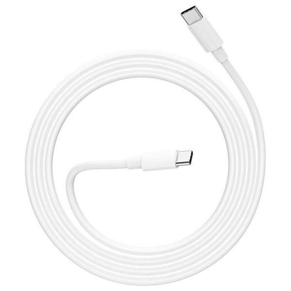 Cablu de Date pentru Telefon, Flippy, Cablu TYPE-C to TYPE-C Universal, Compatibil cu iOS si Android, Putere Suportata 240W, Fire 160 cupru, 2M, Simplu, Alb