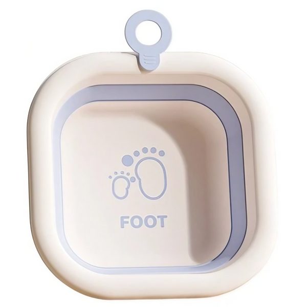 Cada Pliabila pentru Baie pentru Copii, Flippy, Cadita pentru Bebelusi, Model Patrat pentru Picioare, Albastru, 30x30x3.5 cm, 3.5 L