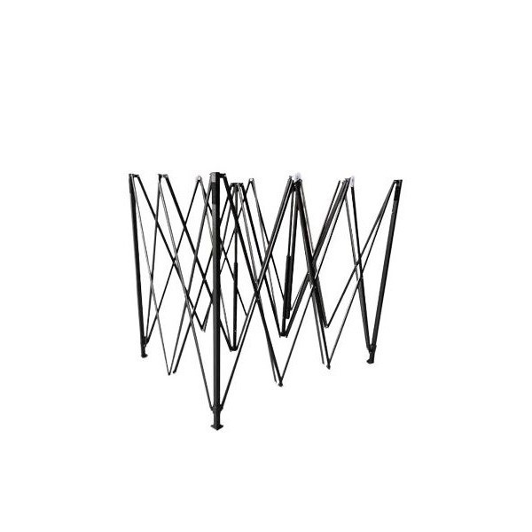 Cadru Metalic pentru Cort Pavilion, Flippy, Pliabil de tip Pavilion, Fara Prelata/Unelte, Deschidere Tip Armonica, 4.3 x 2.9 x 2.7 m, Negru
