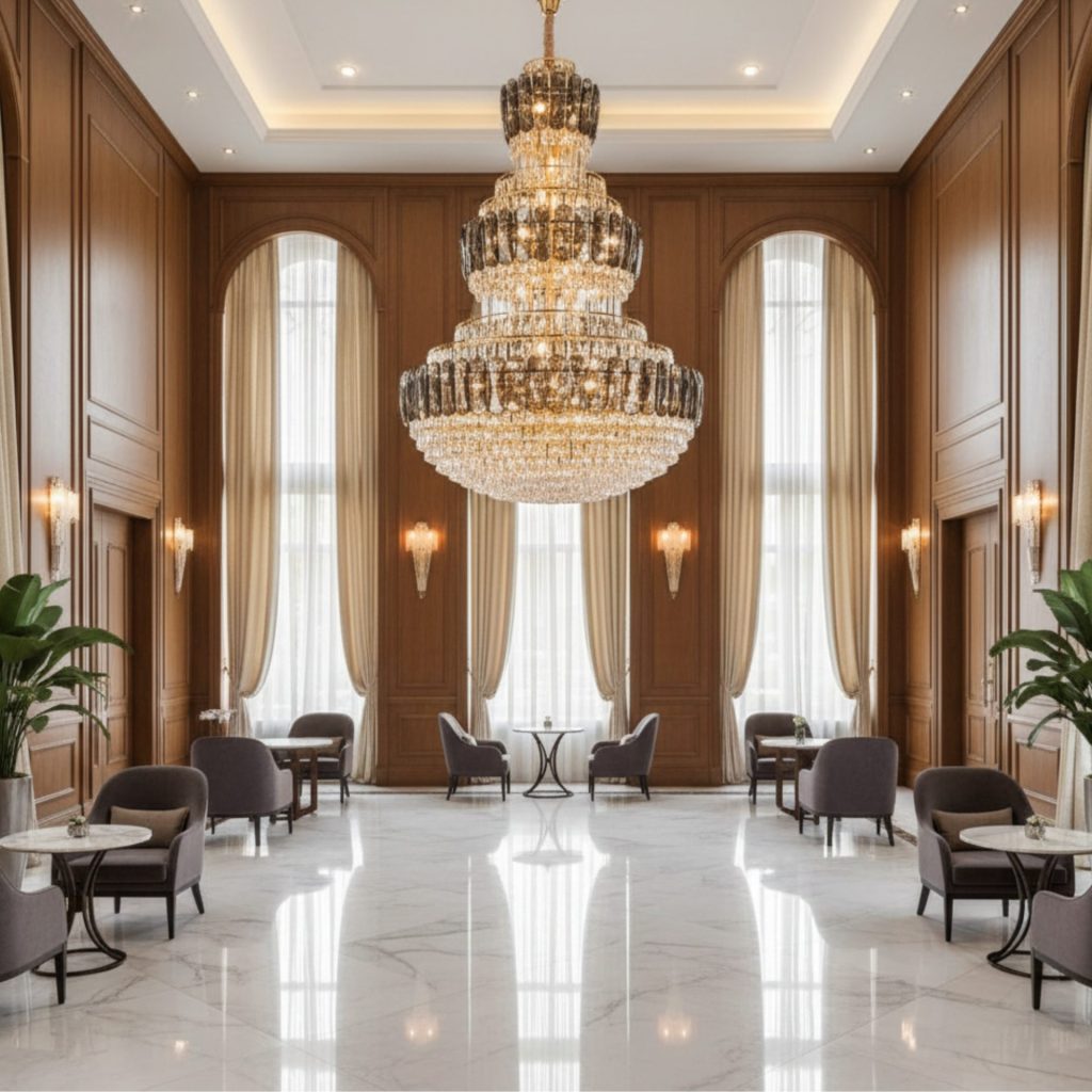 Candelabru Cristal VELIOR Supremo 40xE14, D100 cm, Auriu, Inaltime Reglabila, Metal si Cristal