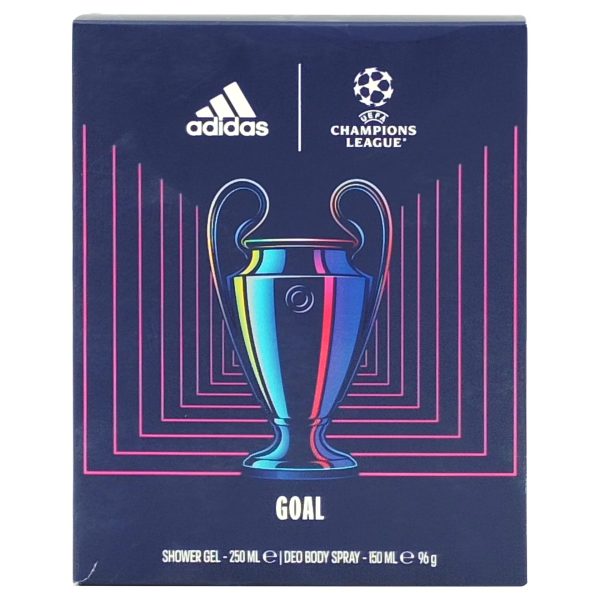 Caseta Cadou, Adidas, Gel de Dus 250 ml, Deo150 ml Men Champions League Goal