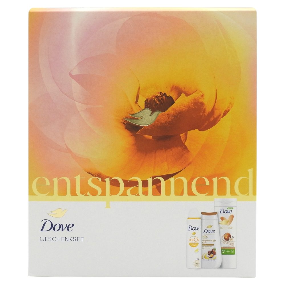 Caseta Cadou, Dove, Gel Dus225 ml, Lotiune400 ml, Deo150 ml Entspannend