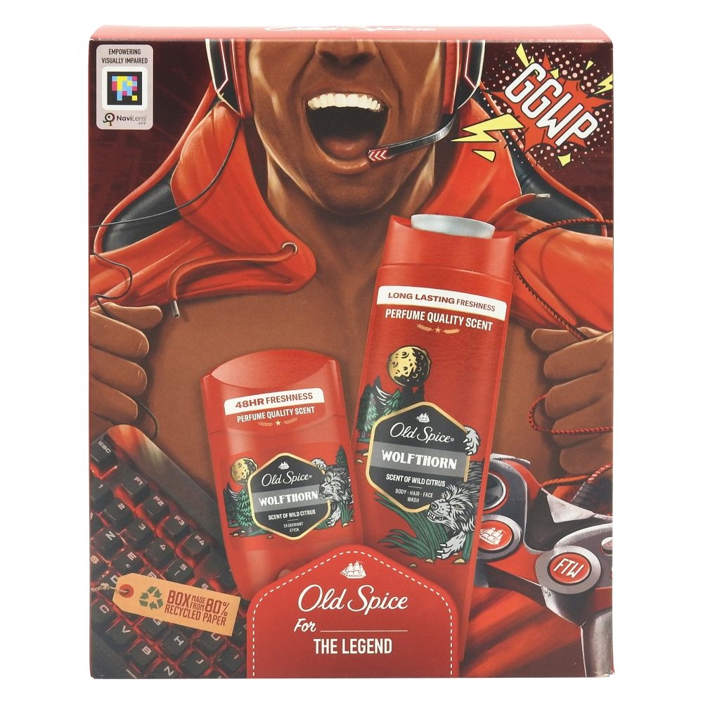 Caseta Cadou, Old Spice, Stick50 ml, Gel de Dus 250 ml Wolfthorn