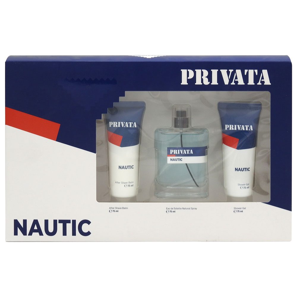 Caseta Cadou, Privata Nautic, EDT 75 ml, Gel de Dus 75 ml, Aftershave 75 ml