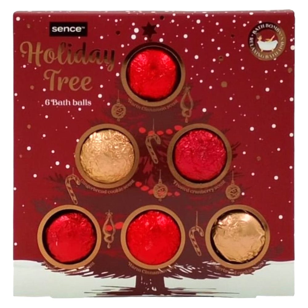 Caseta Cadou, Sence, 6 piese Bomba de Baie 45 g The Christmas List